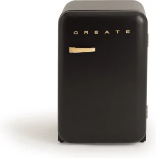 CREATE RETRO FRIDGE koel- en vriescombinatie zwart 107 L