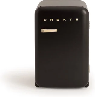 CREATE Retro Fridge Koel-vriescombinatie 107L Zwart Gold