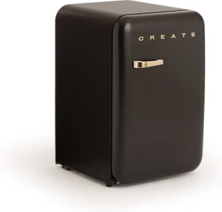 CREATE Retro Fridge Koel-vriescombinatie 107L Zwart Gold