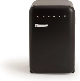 CREATE RETRO FRIDGE Koel-vriescombinatie 107L Zwart