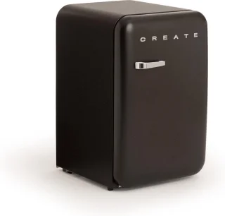 CREATE RETRO FRIDGE Koel-vriescombinatie 107L Zwart