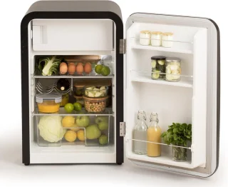 CREATE RETRO FRIDGE Koel-vriescombinatie 107L Zwart