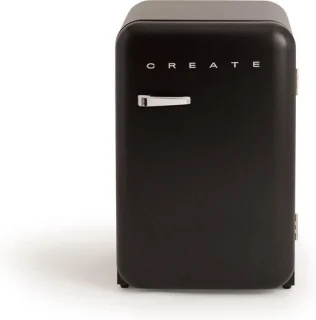 CREATE RETRO FRIDGE Koel-vriescombinatie 107L Zwart