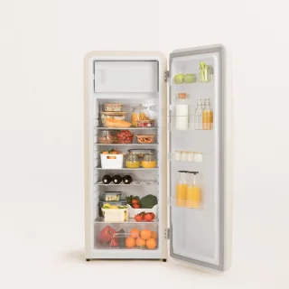 CREATE RETRO FRIDGE Koelkast met vriezer 281L Gebroken wit