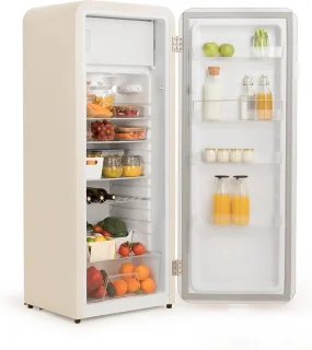CREATE Retro Fridge koelkast met vriezer 281L gebroken wit