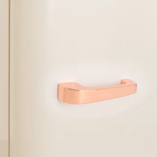 CREATE RETRO FRIDGE Koelkast met vriezer 281L Rose Gold Handvat Gebroken wit