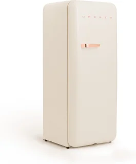 CREATE RETRO FRIDGE Koelkast met vriezer 281L Rose Gold Handvat Gebroken wit