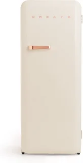 CREATE RETRO FRIDGE Koelkast met vriezer 281L Rose Gold Handvat Gebroken wit
