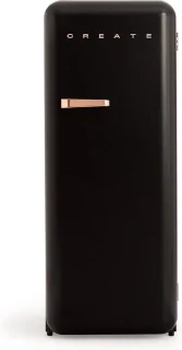 CREATE Retro Fridge Koelkast met Vriezer 281L Zwart Rose Gold