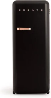 CREATE Retro Fridge Koelkast met Vriezer 281L Zwart Rose Gold