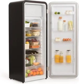 CREATE RETRO FRIDGE Koelkast met vriezer 281L Zwart