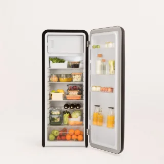 CREATE RETRO FRIDGE Koelkast met vriezer 281L Zwart