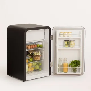 CREATE RETRO FRIDGE koelvriescombinatie 107L zwart