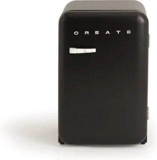 CREATE RETRO FRIDGE koelvriescombinatie 107L zwart