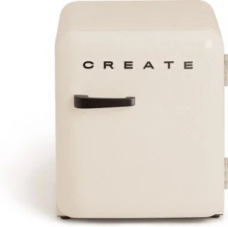 CREATE RETRO FRIDGE Tafelmodel koelkast 48L Zwart Gebroken Wit