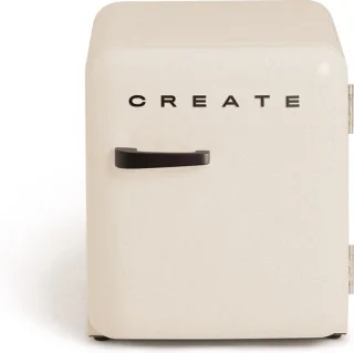 CREATE RETRO FRIDGE Tafelmodel koelkast 48L Zwart Gebroken Wit