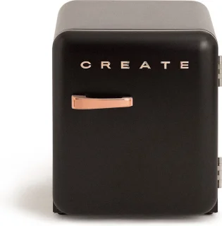 CREATE RETRO FRIDGE tafelmodel koelkast 48L zwart rosegold