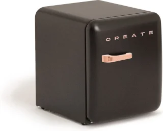 CREATE RETRO FRIDGE tafelmodel koelkast 48L zwart rosegold