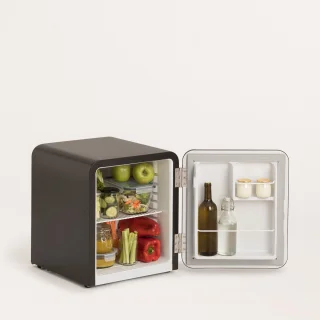 CREATE RETRO FRIDGE tafelmodel koelkast 48L zwart rosegold