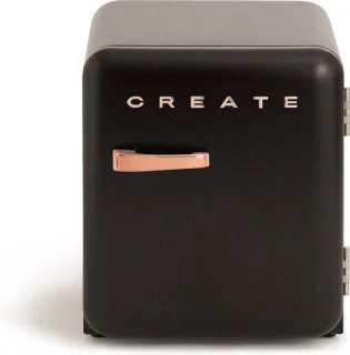 CREATE RETRO FRIDGE tafelmodel koelkast 48L zwart rosegold