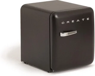 CREATE RETRO FRIDGE Tafelmodel Koelkast 48L Zwart Silver