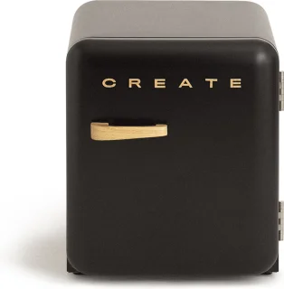 CREATE RETRO FRIDGE Tafelmodel Koelkast 48L Zwart Wood