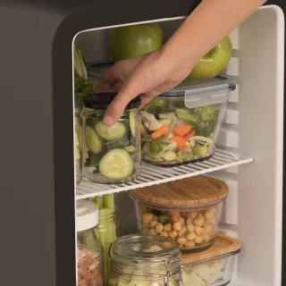 CREATE RETRO FRIDGE Tafelmodel Koelkast 48L Zwart Wood