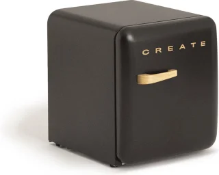 CREATE RETRO FRIDGE Tafelmodel Koelkast 48L Zwart Wood