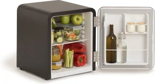 CREATE RETRO FRIDGE Tafelmodel Koelkast 48L Zwart Wood