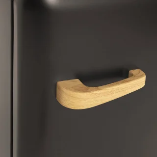 CREATE RETRO FRIDGE Tafelmodel Koelkast 48L Zwart Wood