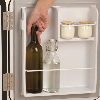 CREATE RETRO FRIDGE Tafelmodel Koelkast 48L Zwart Wood