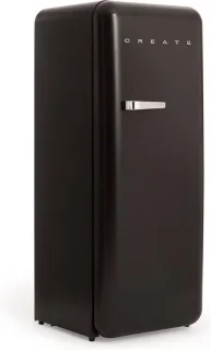 CREATE Retro Fridge Zwart Silver Koelkast met Vriezer 281L