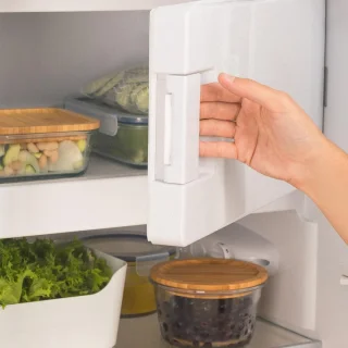 CREATE Retro Fridge Zwart Silver Koelkast met Vriezer 281L