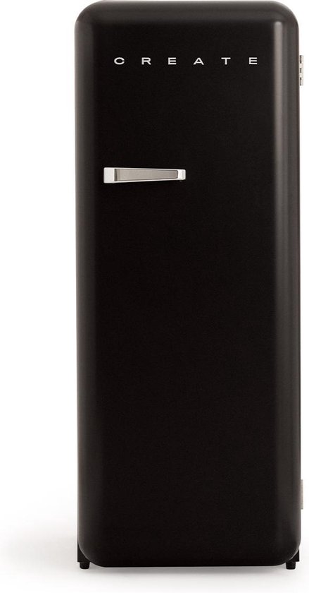 CREATE Retro Fridge Zwart Silver Koelkast met Vriezer 281L review