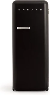 CREATE Retro Fridge Zwart Silver Koelkast met Vriezer 281L