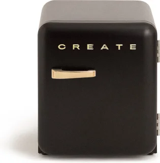 CREATE RETRO FRIDGE Zwart Tafelmodel Koelkast 48L