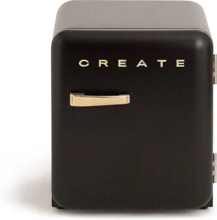 CREATE RETRO FRIDGE Zwart Tafelmodel Koelkast 48L