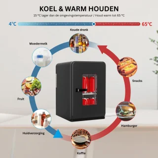 CRLYN Minibar Mini Koelkast Zwart