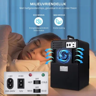 CRLYN Minibar Mini Koelkast Zwart