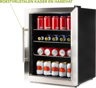 DOMO DO91609BK Barkoelkast 60L Glazen Deur