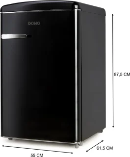 DOMO DO91702R Retro Koelkast 108L Zwart