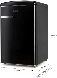 DOMO DO91702R Retro Koelkast 108L Zwart