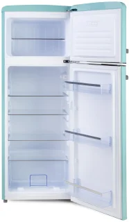 DOMO DO91705R Retro Koelvriescombinatie 206L Blauw