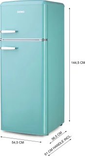 DOMO DO91705R Retro Koelvriescombinatie 206L Blauw
