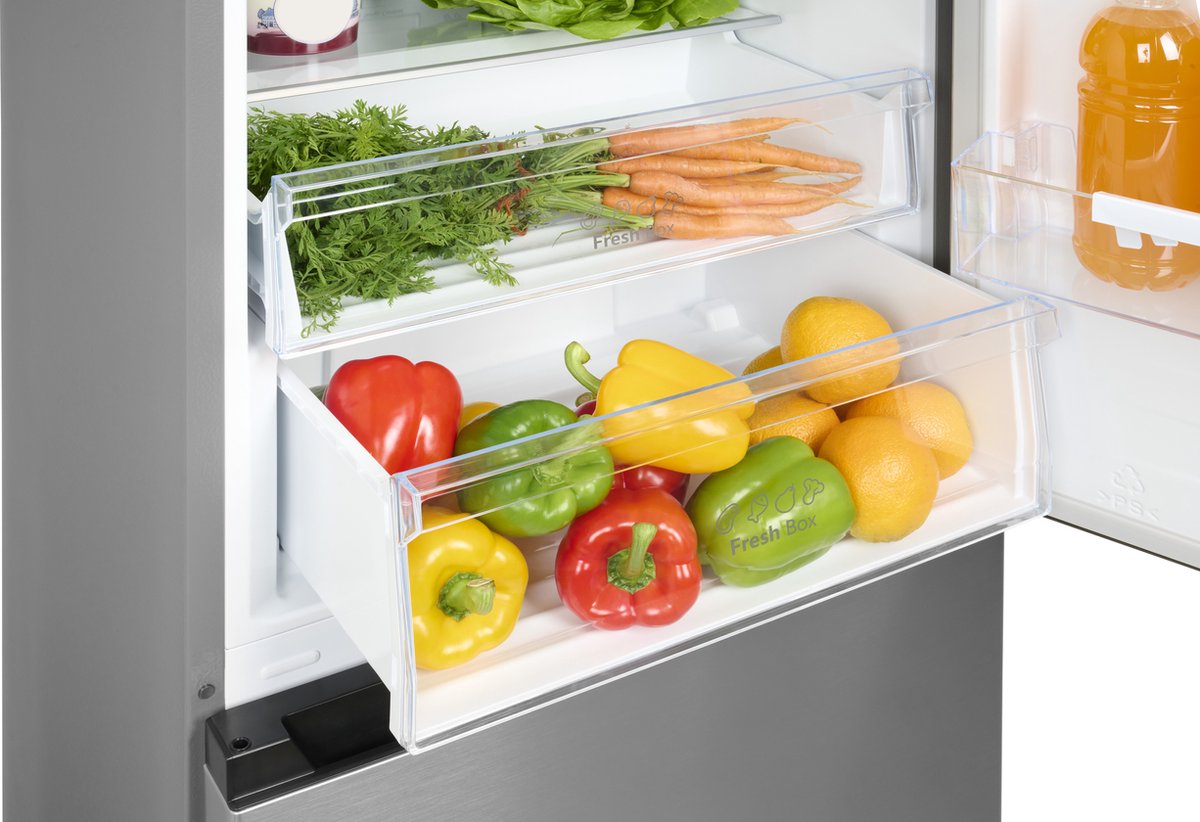 EDY EDHC8091A Koel-vriescombinatie Inox Look