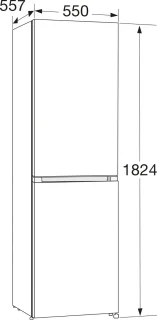 ETNA KCV282NRVS Vrijstaande Koelvriescombinatie RVS 182 cm