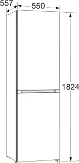 ETNA KCV282NWIT Koel vriescombinatie 182 cm RVS