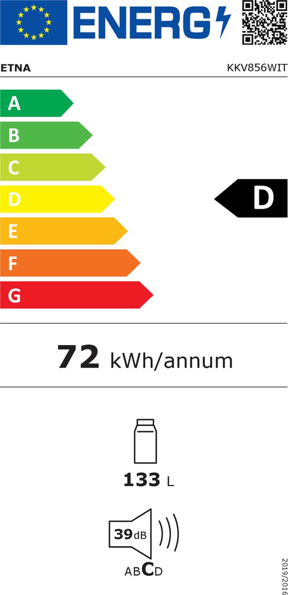 Wat vinden we goed aan de ETNA KKV856WIT Tafelmodel Koelkast 133L