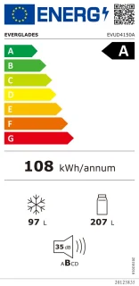 Wat vinden we goed aan de Everglades EVUD4150A - Koelvriescombinatie - Dark Inox