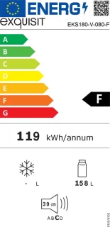 Exquisit EKS180-V-080F Inbouw Koelkast Wit 158L